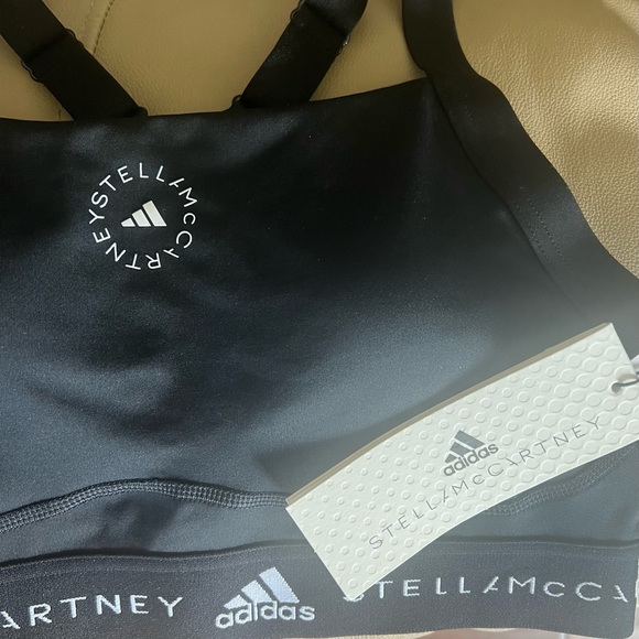 ADIDAS BY STELLA MCCARTNEY TPR Black Sports Bra*NWT - Picture 3 of 4